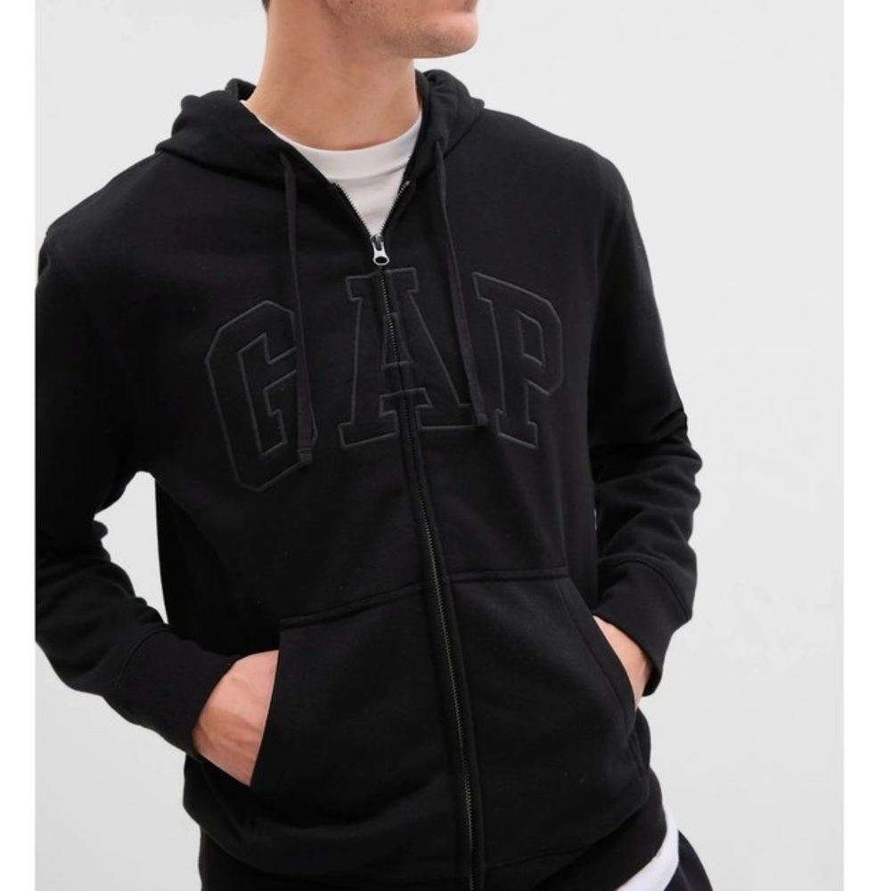 GAP Men’s Black Zip Hoodie and Joggers Set MSRP $100 Size S - Picture 3 of 4